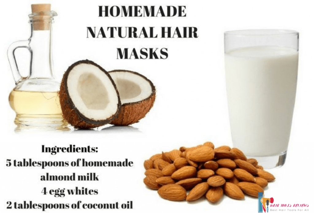 Hair-Mask-by-Coconut-oil-and-almond-milk